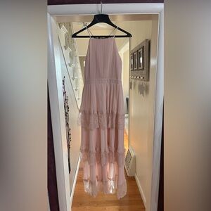 Just Me Elegant Pink Maxi Dress